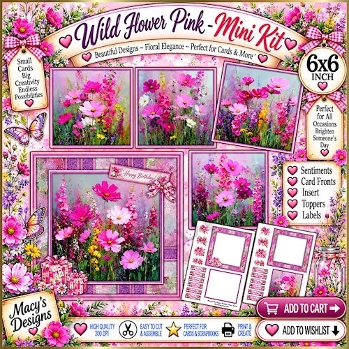 Wild Flower Pink - Mini Kit 6x6