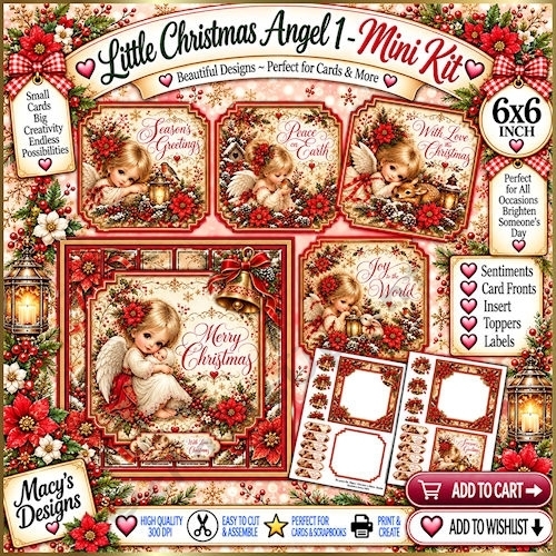 Little Christmas Angel 1 - Mini Kit 6x6