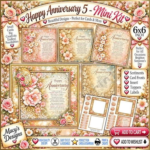 Happy Anniversary 5 - Mini Kit 6x6