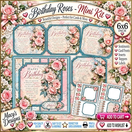 Birthday Roses - Mini Kit 6x6