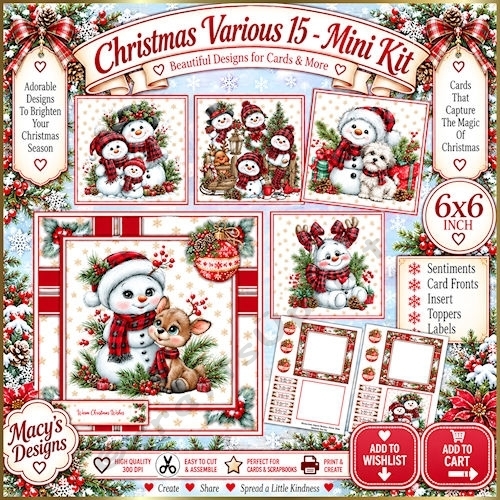 Christmas Various 15 - Mini Kit 6x6