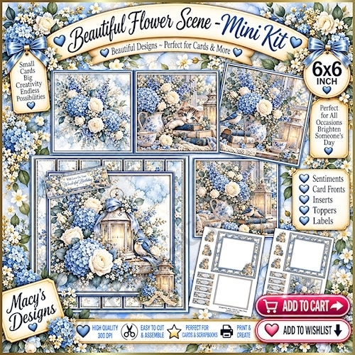 Beautiful Flower Scene - Mini Kit 6x6