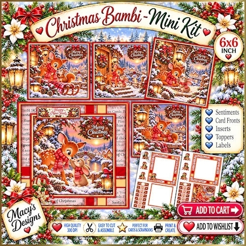 Christmas Bambi - Mini Kit 6x6