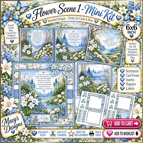 Flower Scene 1 - Mini Kit 6x6