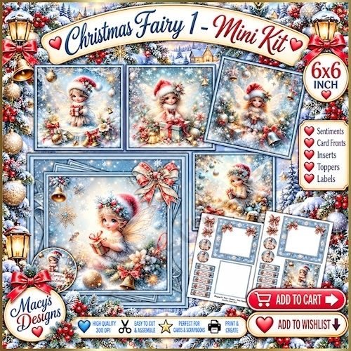 Christmas Fairy 1 - Mini Kit 6x6