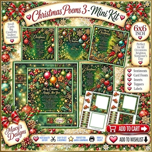 Christmas Poems 3 - Mini Kit 6x6