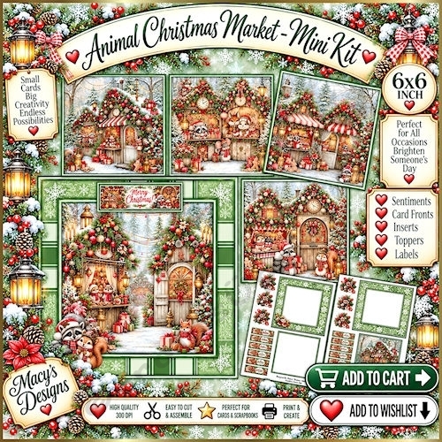 Animal Christmas Market - Mini Kit 6x6
