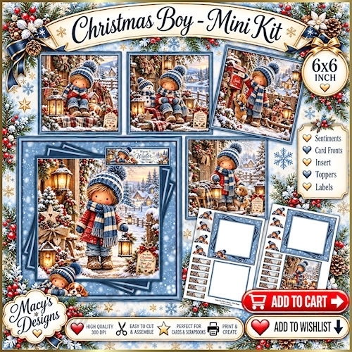 Christmas Boy - Mini Kit 6x6