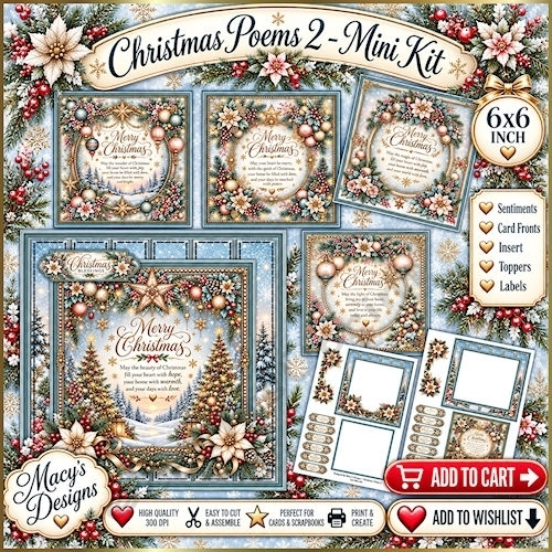 Christmas Poems 2 - Mini Kit 6x6