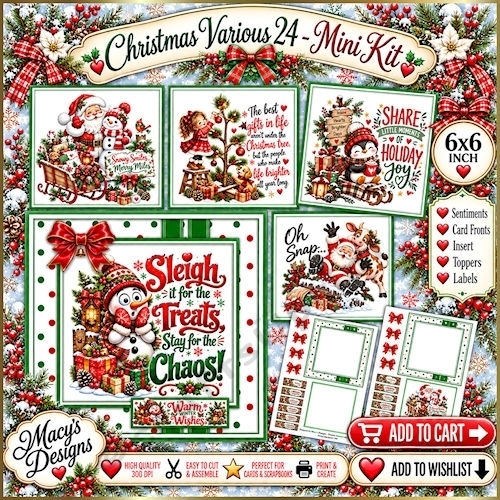 Christmas Various 24 - Mini Kit 6x6