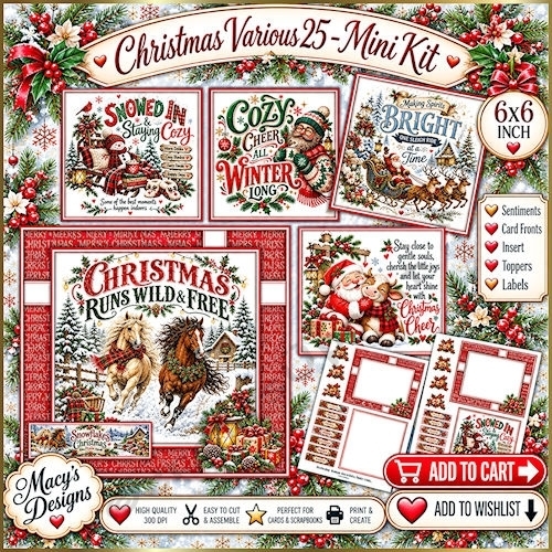 Christmas Various 25 - Mini Kit 6x6