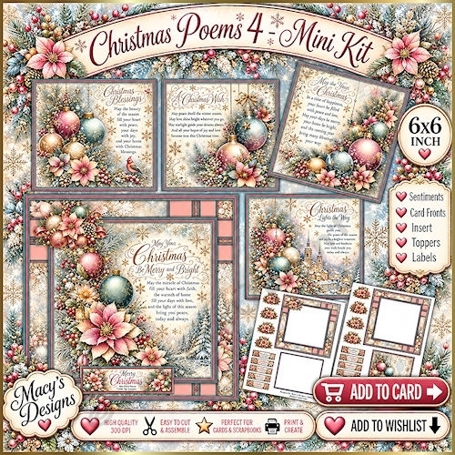 Christmas Poems 4 - Mini Kit 6x6