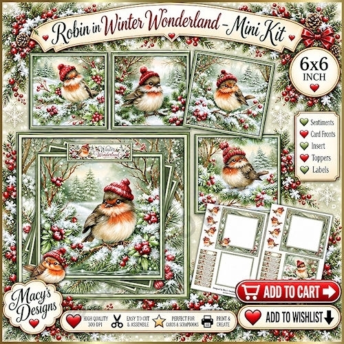 Robin in Winter Wonderland - Mini Kit 6x6
