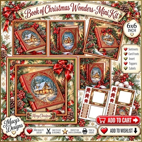 Book of Christmas Wonders - Mini Kit 6x6
