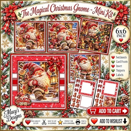 The Magical Christmas Gnome  - Mini Kit 6x6