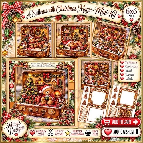 A Suitcase With Christmas Magic - Mini Kit 6x6