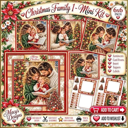 Christmas Family 1 - Mini Kit 6x6