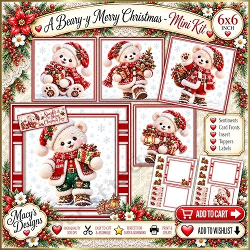 A Beary-y Merry Christmas - Mini Kit 6x6