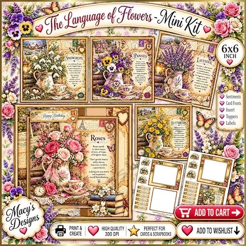 The Language of Flowers - Mini Kit 6x6