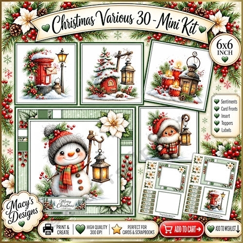 Christmas Various 30 - Mini Kit 6x6