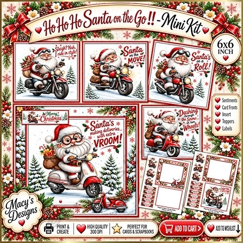 Ho Ho Ho Santa on the Go - Mini Kit 6x6