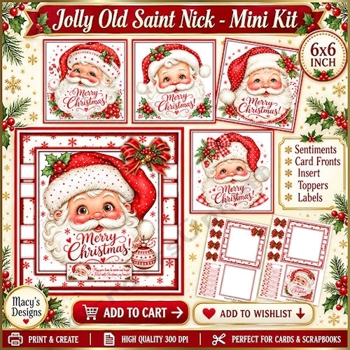 Jolly Old Saint Nick - Mini Kit 6x6