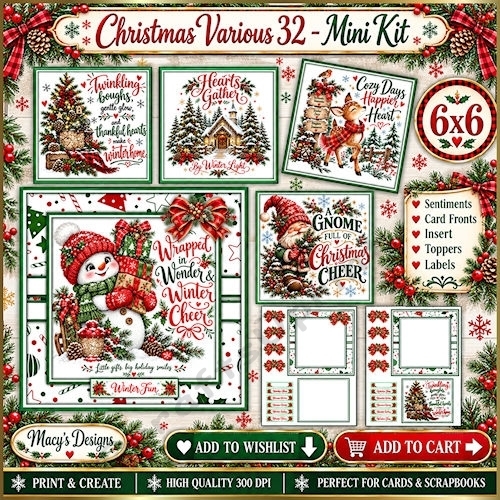Christmas Various 32 - Mini Kit 6x6