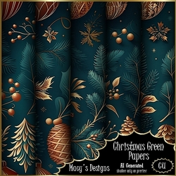 Christmas Green papers