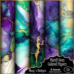 Mardi Gras Colored Papers