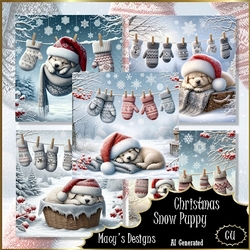 Christmas Snow Puppys