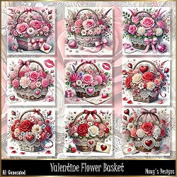 Valentine Flower Basket