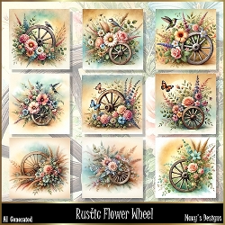 Rustic Flower Wheel
