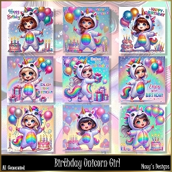 Birthday Unicorn Girl