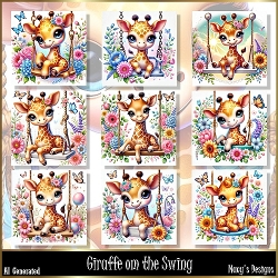 Giraffe on the Swing