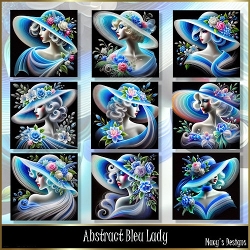 Abstract Bleu Lady