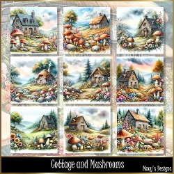 Cottage and Mushrooms