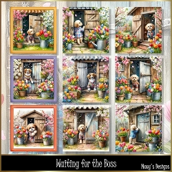 Waiting for the Boss - Illustrations for Cards