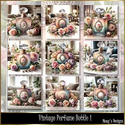 Vintage Perfume Bottle - Illustrations for Cards