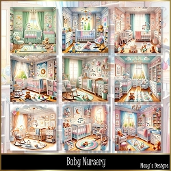 Baby Nursery - Illustrations for Cards