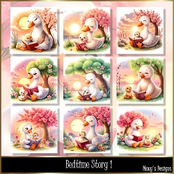 Bedtime Story 1 - Illustrations for Cards