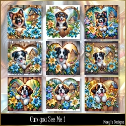Can you see me 1 - Illustrations for Cards