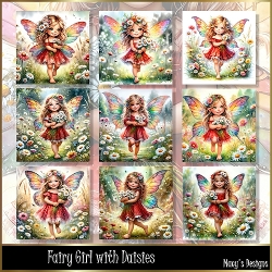 Fairy Girl with Daisies - Illustrations for Cards