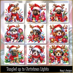 Tangled up in Lights - Illustrations for Cards