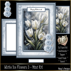 White Ice Flowers 3 - Mini Kit