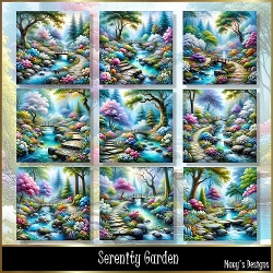 Serenity Garden - Illustrations for Cards & Designers
