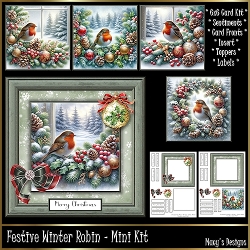 Festive Winter Robin - 6x6 Mini Kit