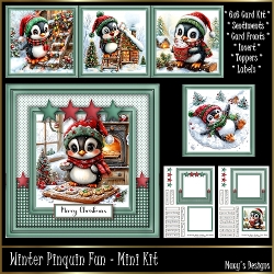 Winter Pinquin Fun - 6x6 Mini Kit