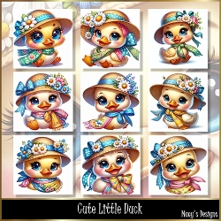 Cute Little Duck - Illustrations for Cards, Mini kits & Designers