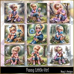 Silly Little Girl - Illustrations for Cards, Mini kits & Designers