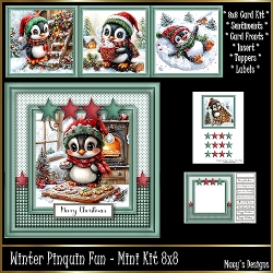 Winter Pinquin Fun - Mini Kit REQUEST 8x8